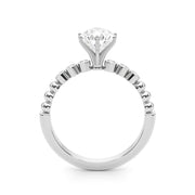 Timeless Beaded Bezel Set Engagement Ring Round Diamond Engagement Ring in 10K/14K gold and platinum with certified lab-grown or natural diamonds