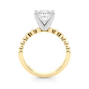 Timeless Beaded Bezel Set Engagement Ring Round Diamond Engagement Ring in 10K/14K gold and platinum with certified lab-grown or natural diamonds