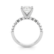 Timeless Beaded Bezel Set Engagement Ring Round Diamond Engagement Ring in 10K/14K gold and platinum with certified lab-grown or natural diamonds