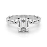Elegant Beaded Bezel Set Engagement Ring Round Diamond Engagement Ring in 10K/14K gold and platinum with certified lab-grown or natural diamonds