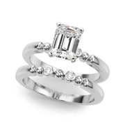 Elegant Beaded Bezel Set Engagement Ring Round Diamond Engagement Ring in 10K/14K gold and platinum with certified lab-grown or natural diamonds
