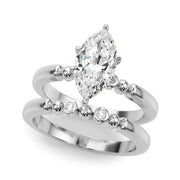 Elegant Beaded Bezel Set Engagement Ring Round Diamond Engagement Ring in 10K/14K gold and platinum with certified lab-grown or natural diamonds