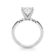 Elegant Beaded Bezel Set Engagement Ring Round Diamond Engagement Ring in 10K/14K gold and platinum with certified lab-grown or natural diamonds