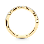 Curved Half Eternity Ring in Gold & Platinum