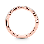 Curved Half Eternity Ring in Gold & Platinum