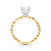 Heirloom Cable Dia Engagement Ring Round Diamond Engagement Ring in 10K/14K gold and platinum with certified lab-grown or natural diamonds