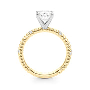 Heirloom Cable Dia Engagement Ring Round Diamond Engagement Ring in 10K/14K gold and platinum with certified lab-grown or natural diamonds