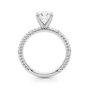 Heirloom Cable Dia Engagement Ring Round Diamond Engagement Ring in 10K/14K gold and platinum with certified lab-grown or natural diamonds