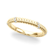 Twisting Diamond Accented Half Eternity Ring in 10K/14K gold and platinum with certified lab-grown or natural diamonds