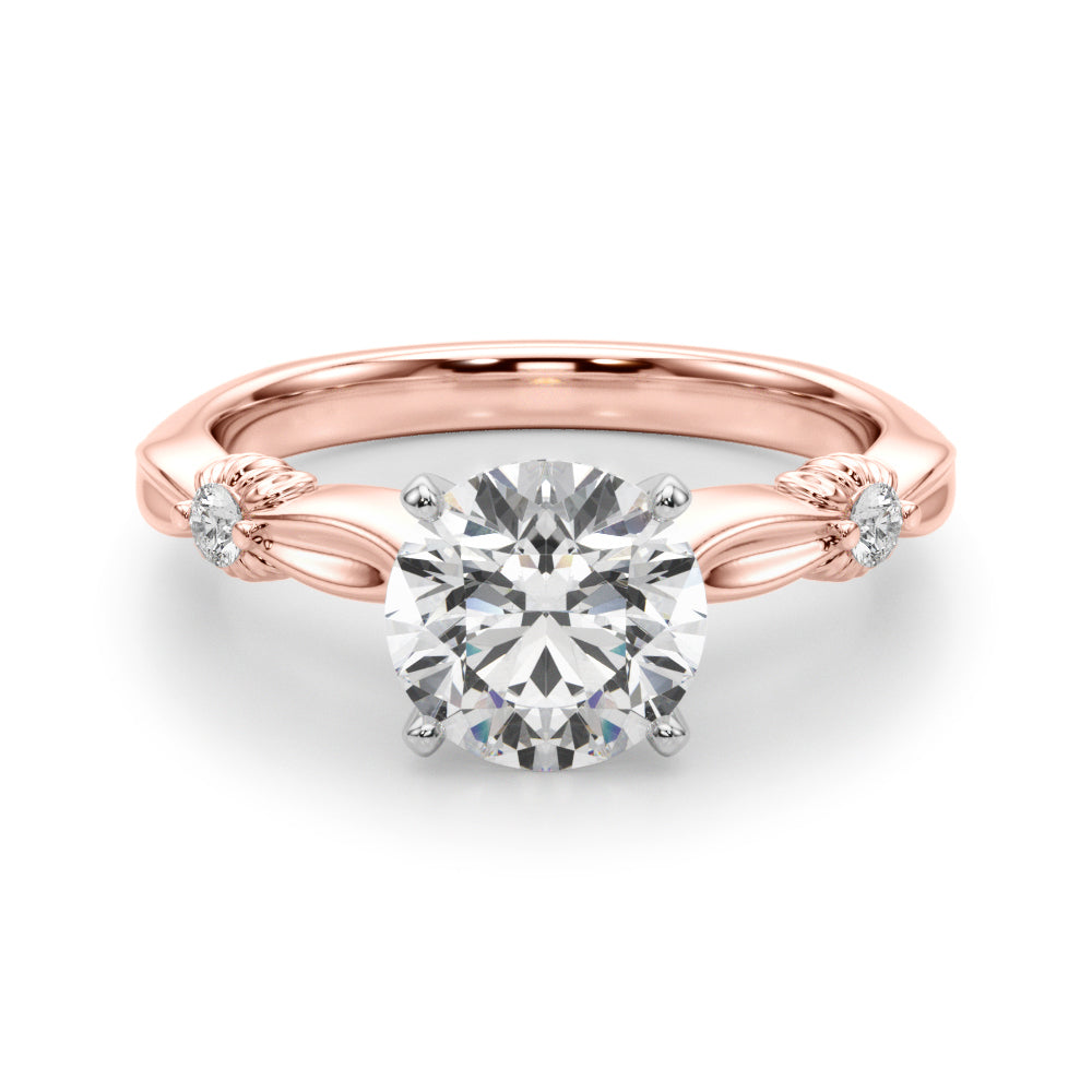 Luxe Infinity Dia Engagement Ring Round Diamond Engagement Ring in 10K/14K gold and platinum with certified lab-grown or natural diamonds