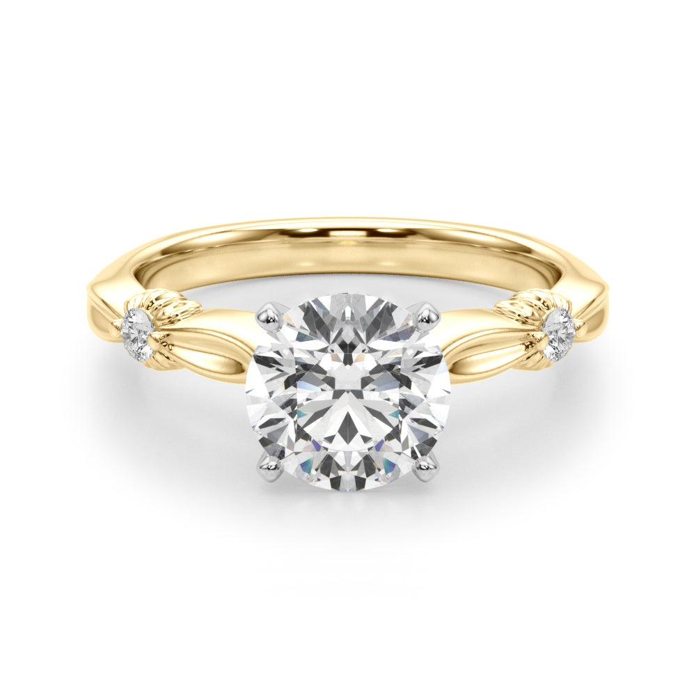 Luxe Infinity Dia Engagement Ring Round Diamond Engagement Ring in 10K/14K gold and platinum with certified lab-grown or natural diamonds