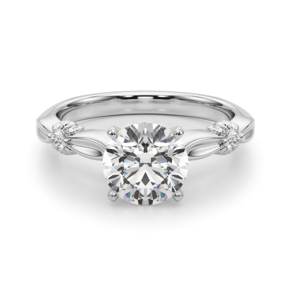 Luxe Infinity Dia Engagement Ring Round Diamond Engagement Ring in 10K/14K gold and platinum with certified lab-grown or natural diamonds