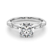 Luxe Infinity Dia Engagement Ring Round Diamond Engagement Ring in 10K/14K gold and platinum with certified lab-grown or natural diamonds