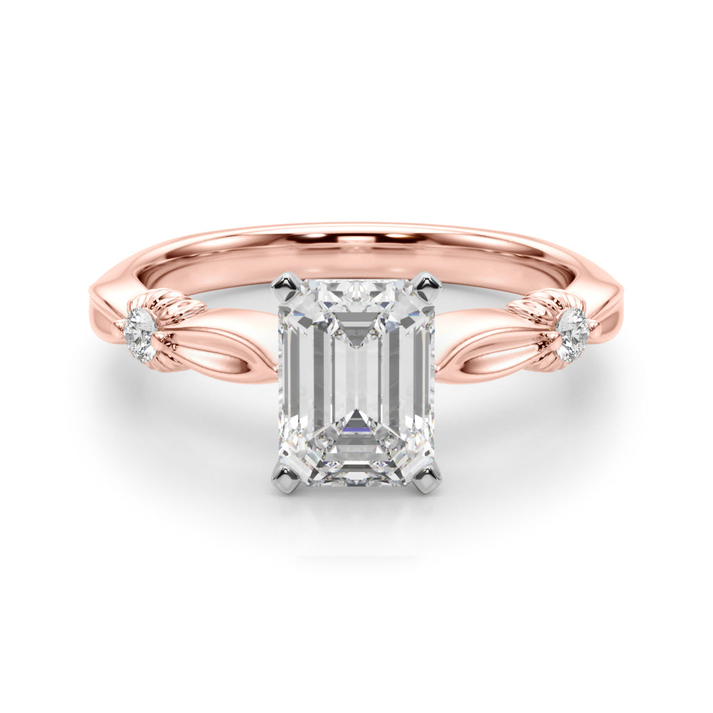 Luxe Infinity Dia Engagement Ring Round Diamond Engagement Ring in 10K/14K gold and platinum with certified lab-grown or natural diamonds