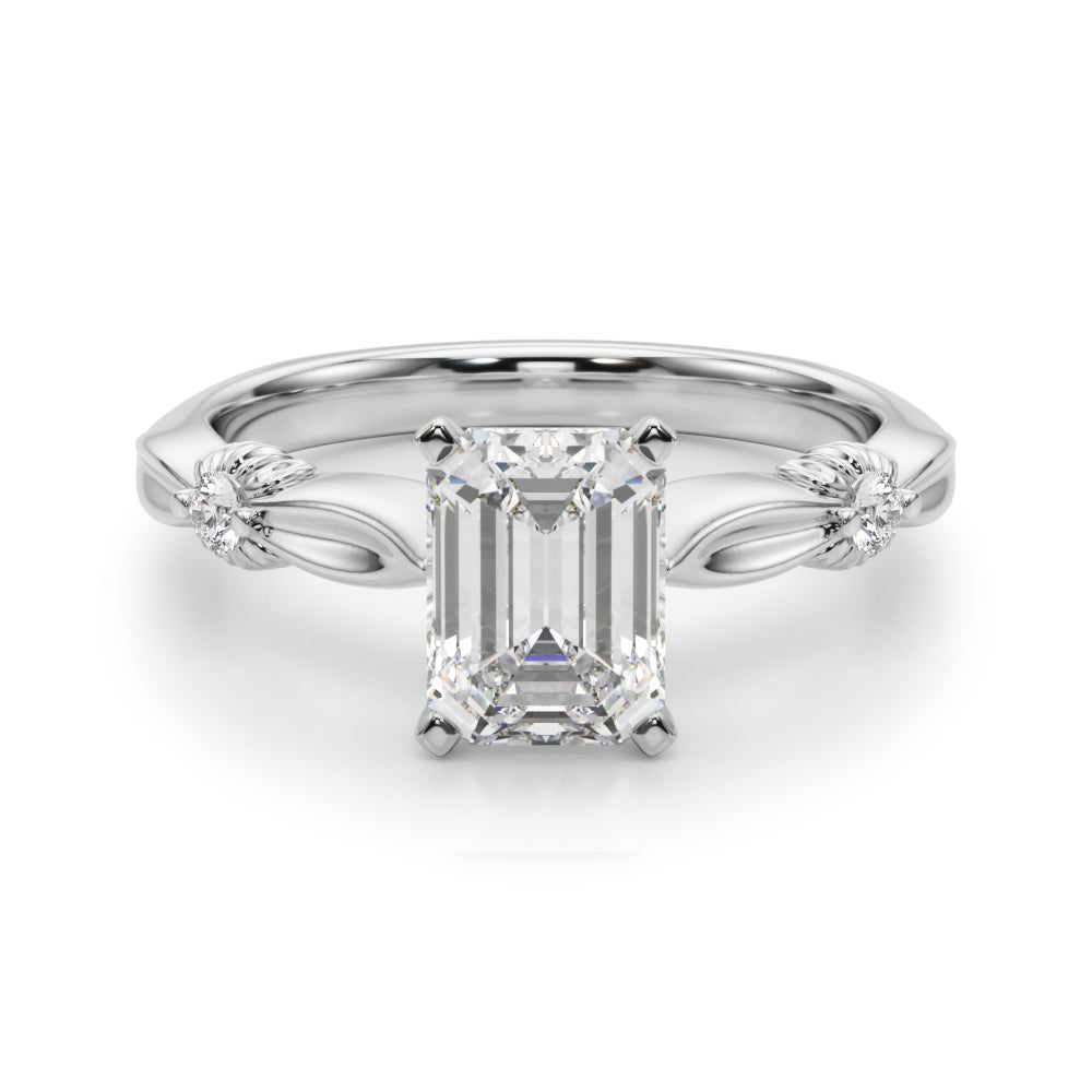 Luxe Infinity Dia Engagement Ring Round Diamond Engagement Ring in 10K/14K gold and platinum with certified lab-grown or natural diamonds