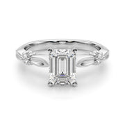 Luxe Infinity Dia Engagement Ring Round Diamond Engagement Ring in 10K/14K gold and platinum with certified lab-grown or natural diamonds