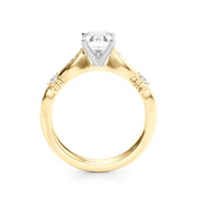 Luxe Infinity Dia Engagement Ring Round Diamond Engagement Ring in 10K/14K gold and platinum with certified lab-grown or natural diamonds