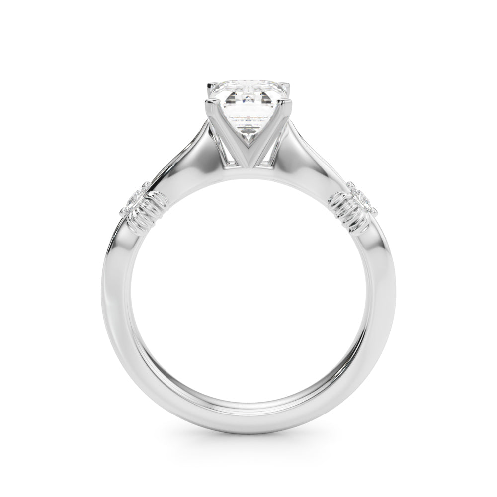 Luxe Infinity Dia Engagement Ring Round Diamond Engagement Ring in 10K/14K gold and platinum with certified lab-grown or natural diamonds