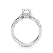 Luxe Infinity Dia Engagement Ring Round Diamond Engagement Ring in 10K/14K gold and platinum with certified lab-grown or natural diamonds