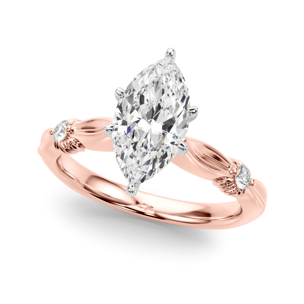 Luxe Infinity Dia Engagement Ring Round Diamond Engagement Ring in 10K/14K gold and platinum with certified lab-grown or natural diamonds