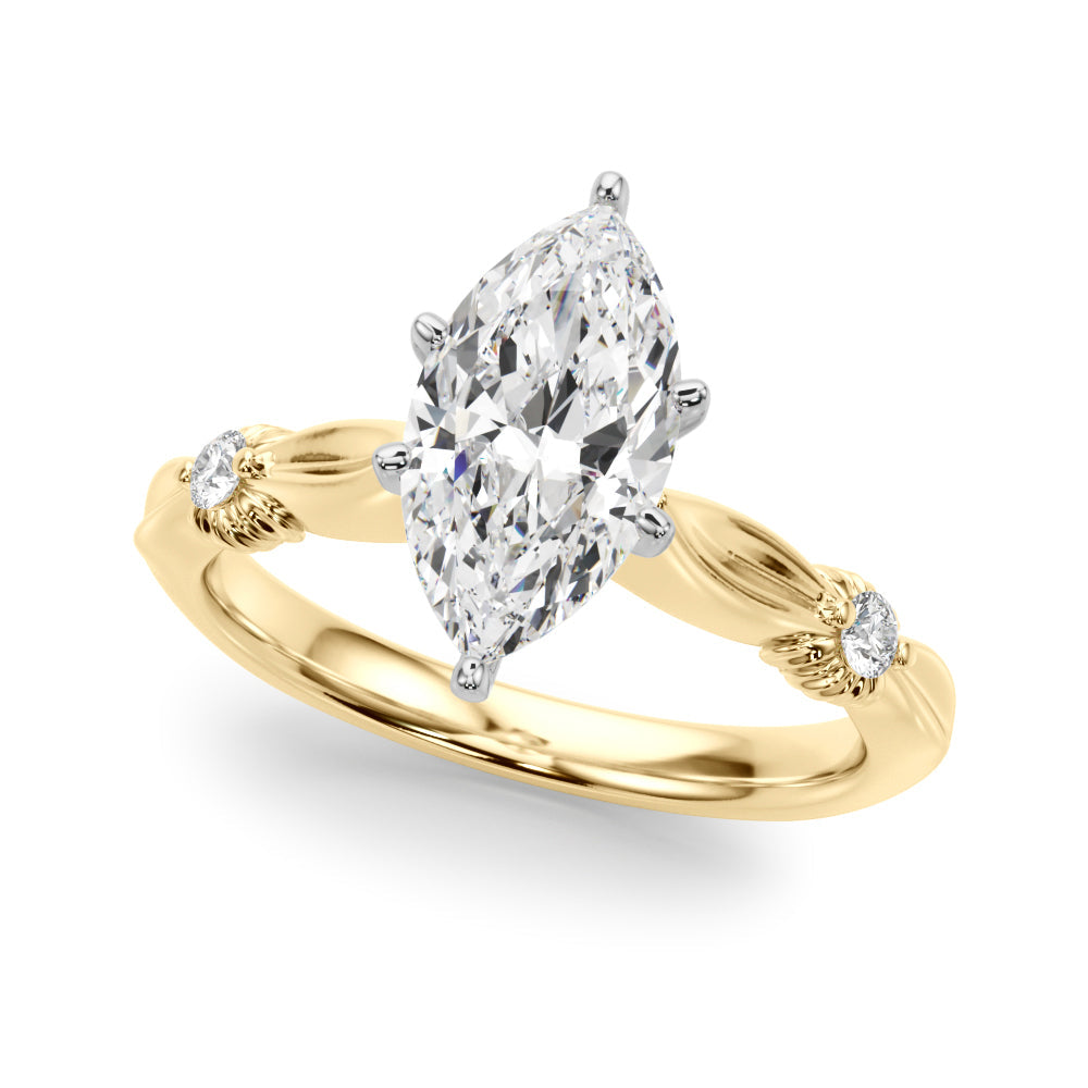 Luxe Infinity Dia Engagement Ring Round Diamond Engagement Ring in 10K/14K gold and platinum with certified lab-grown or natural diamonds