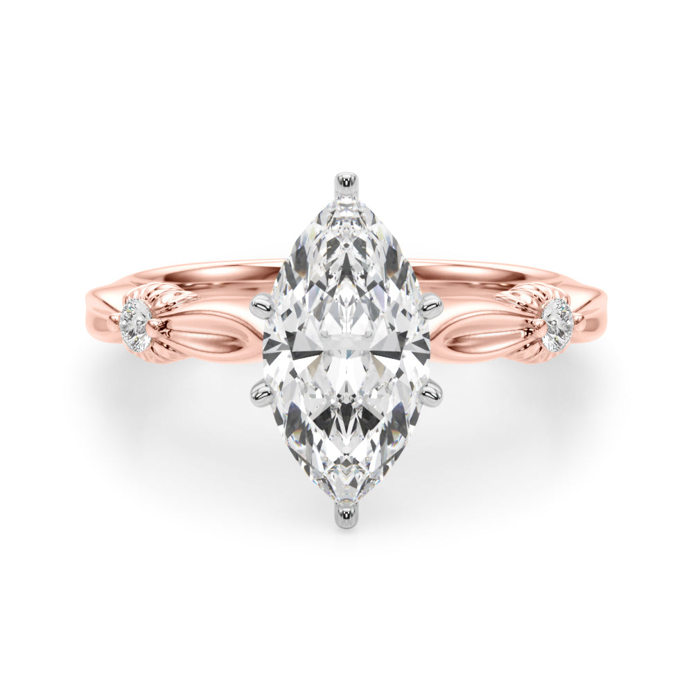 Luxe Infinity Dia Engagement Ring Round Diamond Engagement Ring in 10K/14K gold and platinum with certified lab-grown or natural diamonds
