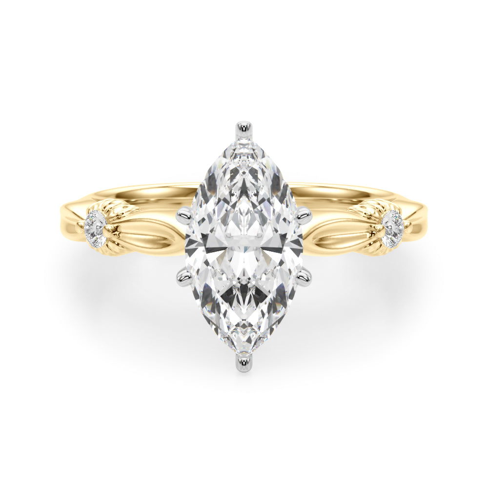 Luxe Infinity Dia Engagement Ring Round Diamond Engagement Ring in 10K/14K gold and platinum with certified lab-grown or natural diamonds