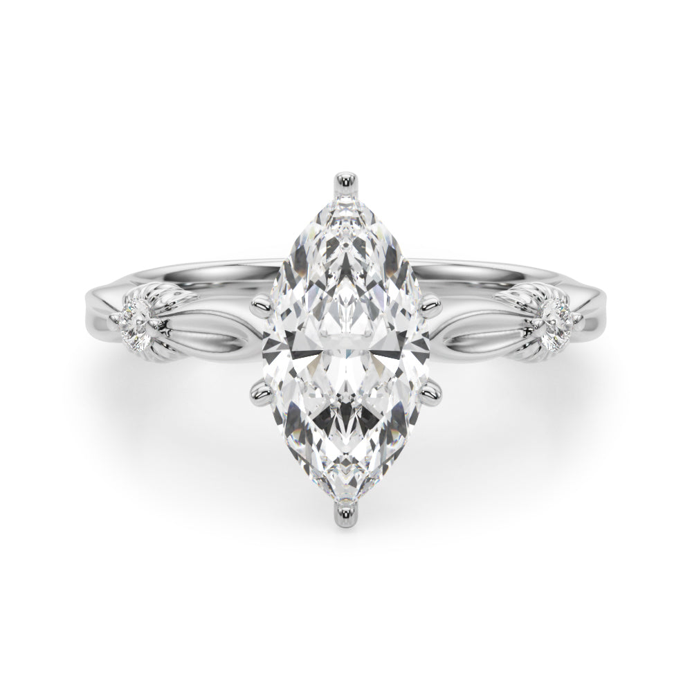 Luxe Infinity Dia Engagement Ring Round Diamond Engagement Ring in 10K/14K gold and platinum with certified lab-grown or natural diamonds