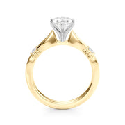 Luxe Infinity Dia Engagement Ring Round Diamond Engagement Ring in 10K/14K gold and platinum with certified lab-grown or natural diamonds