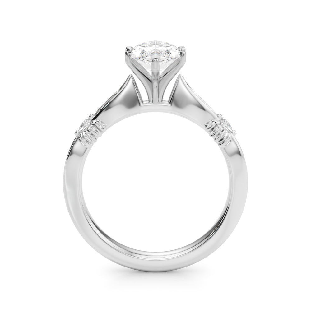 Luxe Infinity Dia Engagement Ring Round Diamond Engagement Ring in 10K/14K gold and platinum with certified lab-grown or natural diamonds