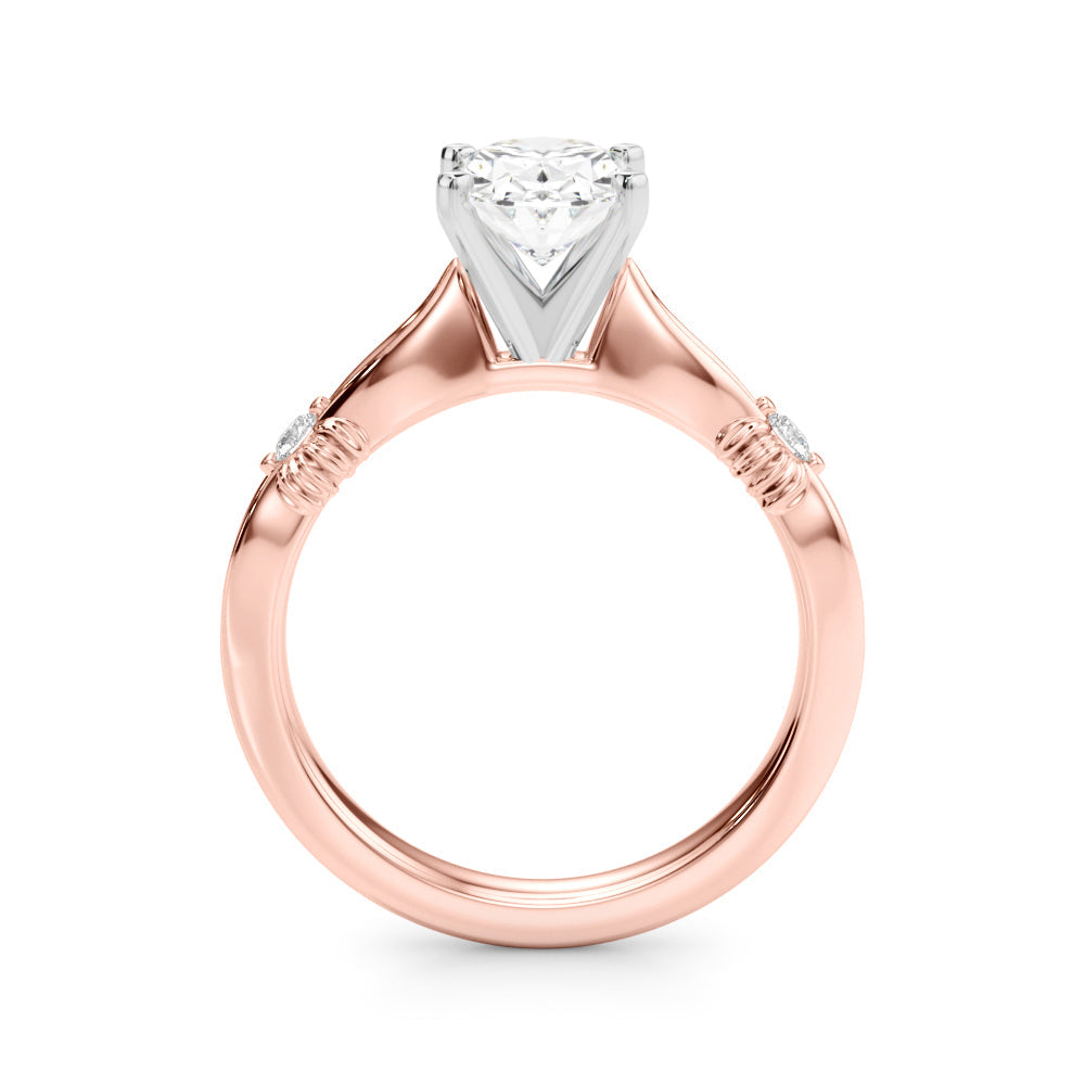 Luxe Infinity Dia Engagement Ring Round Diamond Engagement Ring in 10K/14K gold and platinum with certified lab-grown or natural diamonds