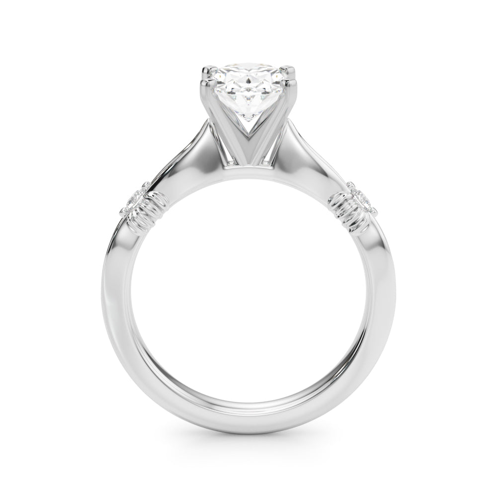 Luxe Infinity Dia Engagement Ring Round Diamond Engagement Ring in 10K/14K gold and platinum with certified lab-grown or natural diamonds