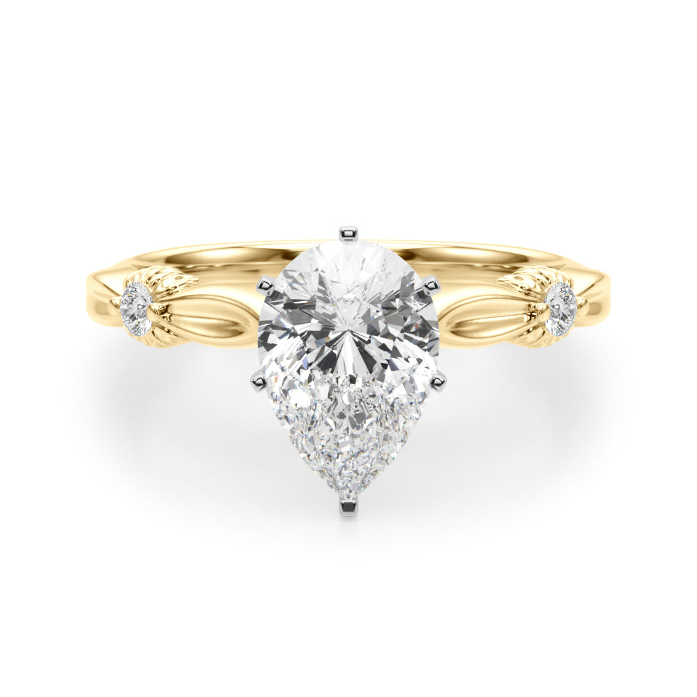 Luxe Infinity Dia Engagement Ring Round Diamond Engagement Ring in 10K/14K gold and platinum with certified lab-grown or natural diamonds