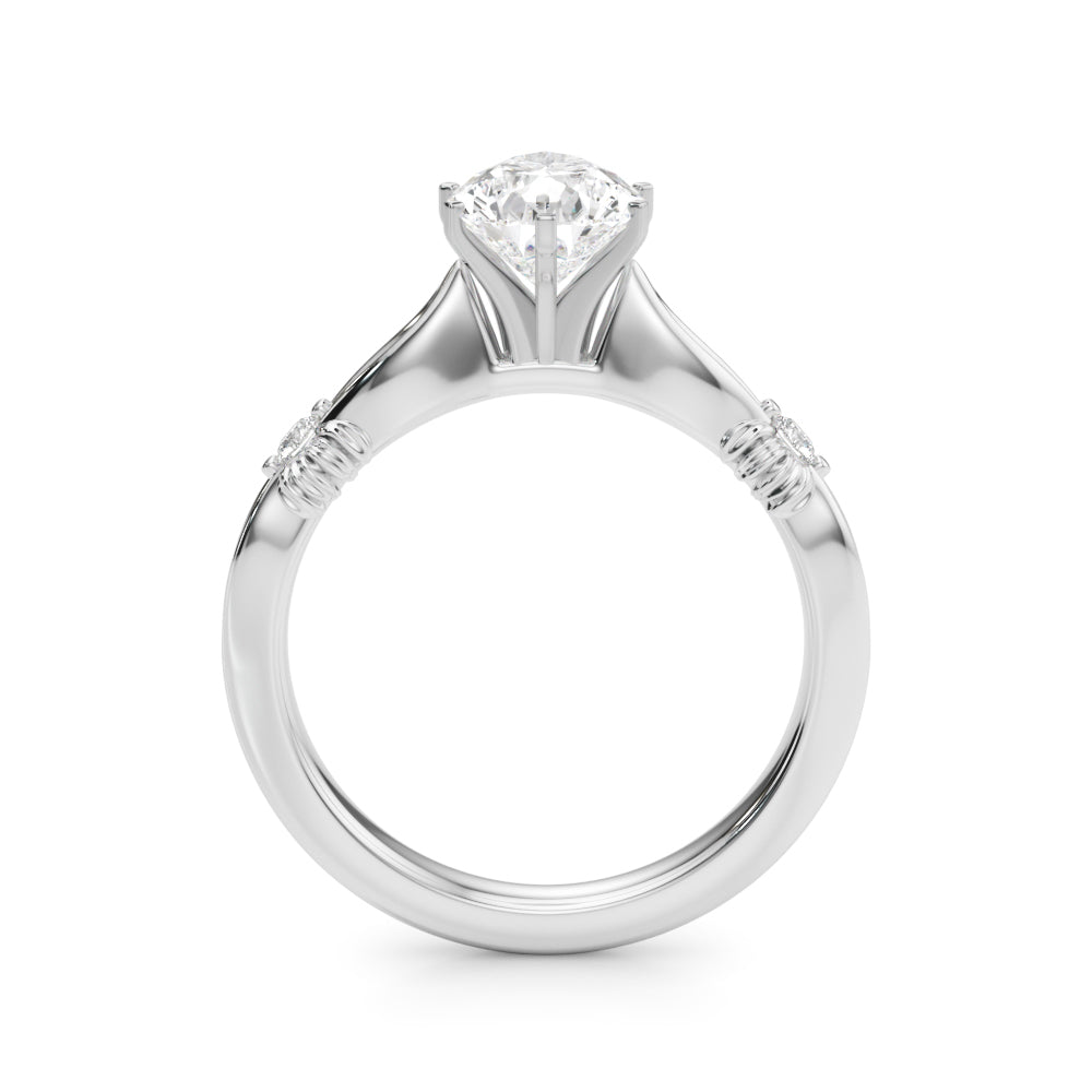 Luxe Infinity Dia Engagement Ring Round Diamond Engagement Ring in 10K/14K gold and platinum with certified lab-grown or natural diamonds