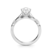 Luxe Infinity Dia Engagement Ring Round Diamond Engagement Ring in 10K/14K gold and platinum with certified lab-grown or natural diamonds