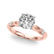 Luxe Infinity Dia Engagement Ring Round Diamond Engagement Ring in 10K/14K gold and platinum with certified lab-grown or natural diamonds