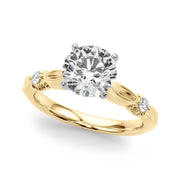 Luxe Infinity Dia Engagement Ring Round Diamond Engagement Ring in 10K/14K gold and platinum with certified lab-grown or natural diamonds