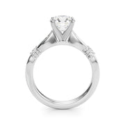 Luxe Infinity Dia Engagement Ring Round Diamond Engagement Ring in 10K/14K gold and platinum with certified lab-grown or natural diamonds