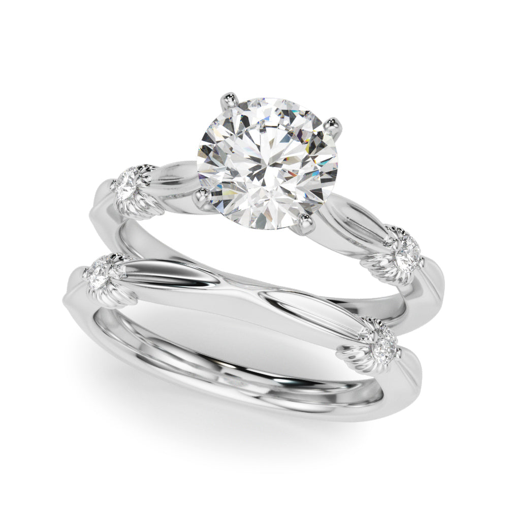 Luxe Infinity Dia Engagement Ring Round Diamond Engagement Ring in 10K/14K gold and platinum with certified lab-grown or natural diamonds