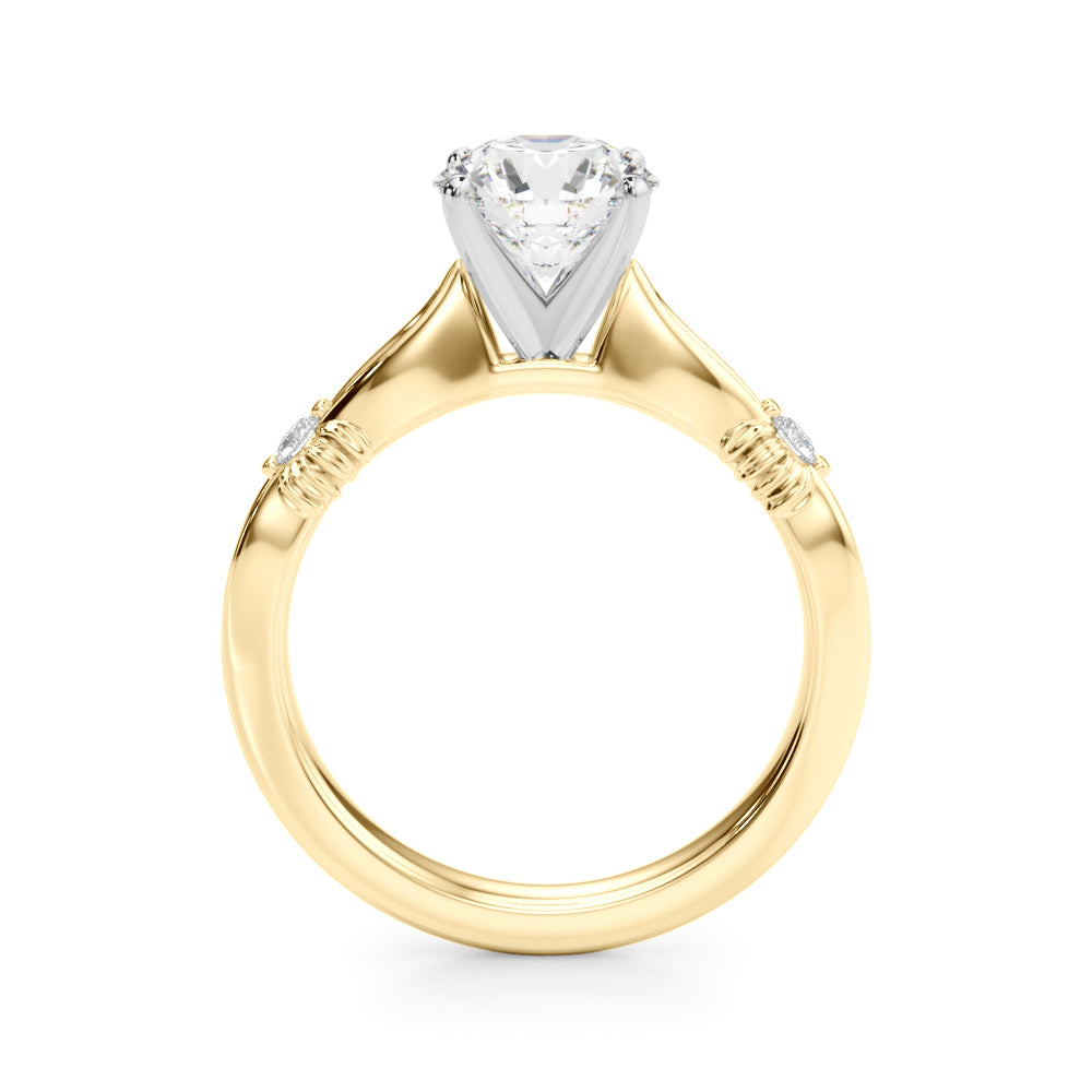 Luxe Infinity Dia Engagement Ring Round Diamond Engagement Ring in 10K/14K gold and platinum with certified lab-grown or natural diamonds