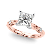 Luxe Infinity Dia Engagement Ring Round Diamond Engagement Ring in 10K/14K gold and platinum with certified lab-grown or natural diamonds