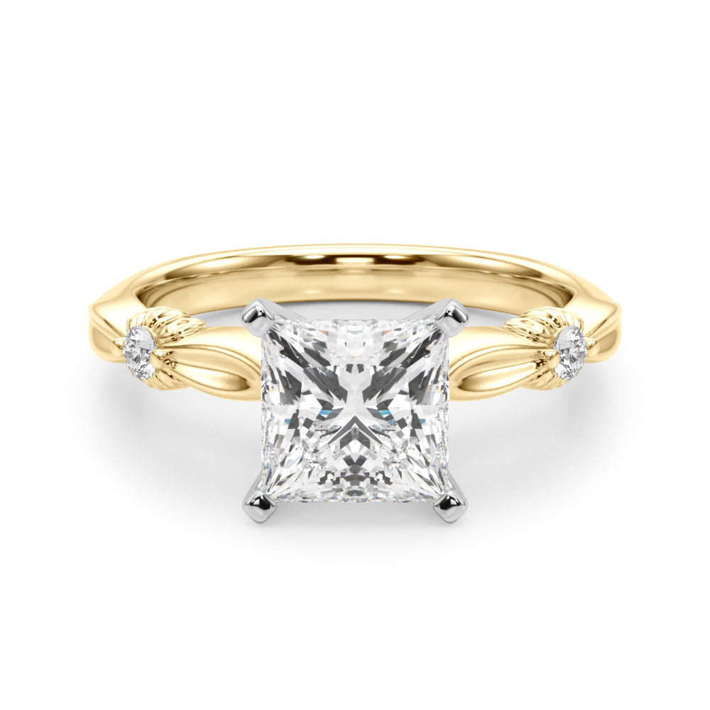 Luxe Infinity Dia Engagement Ring Round Diamond Engagement Ring in 10K/14K gold and platinum with certified lab-grown or natural diamonds