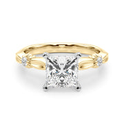 Luxe Infinity Dia Engagement Ring Round Diamond Engagement Ring in 10K/14K gold and platinum with certified lab-grown or natural diamonds