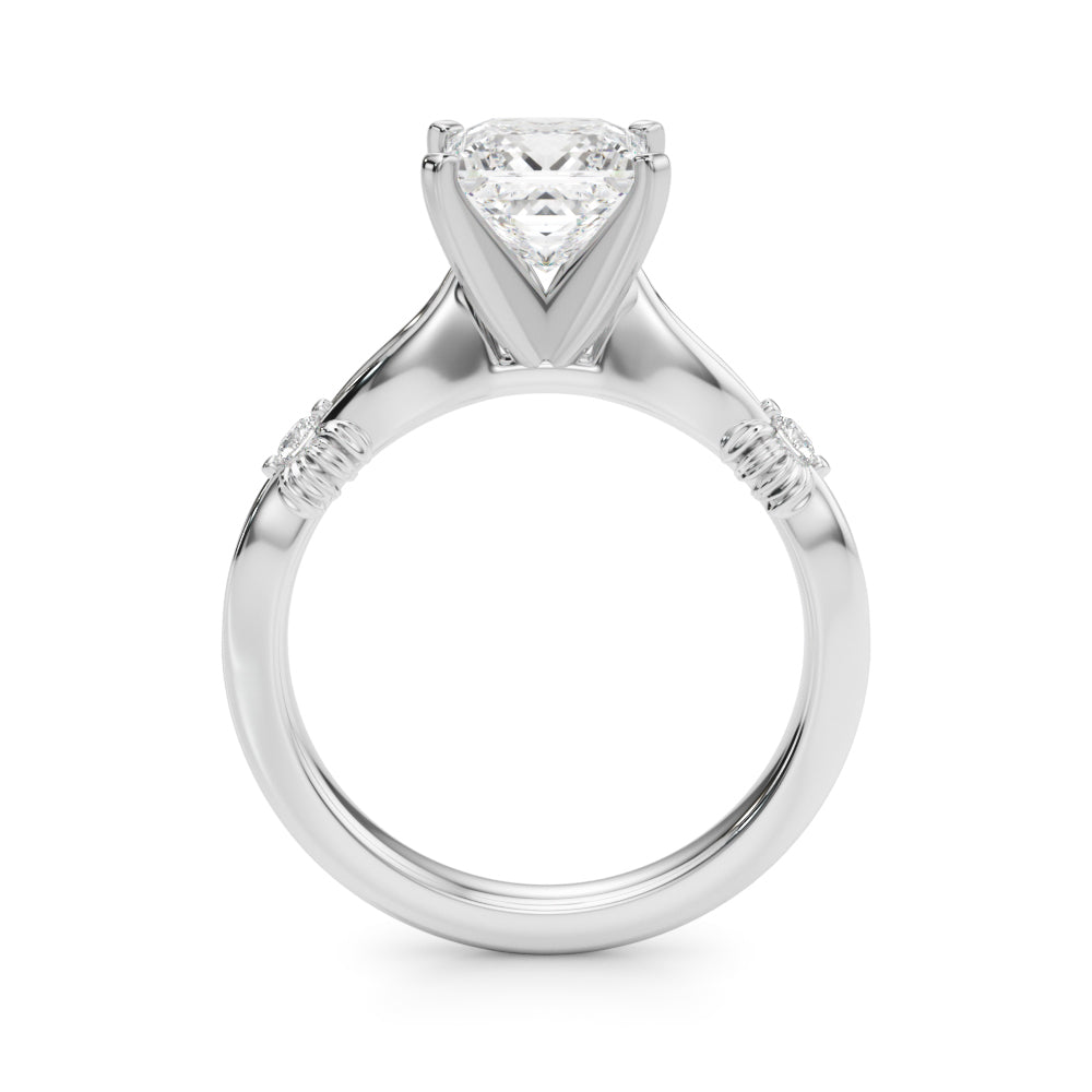 Luxe Infinity Dia Engagement Ring Round Diamond Engagement Ring in 10K/14K gold and platinum with certified lab-grown or natural diamonds