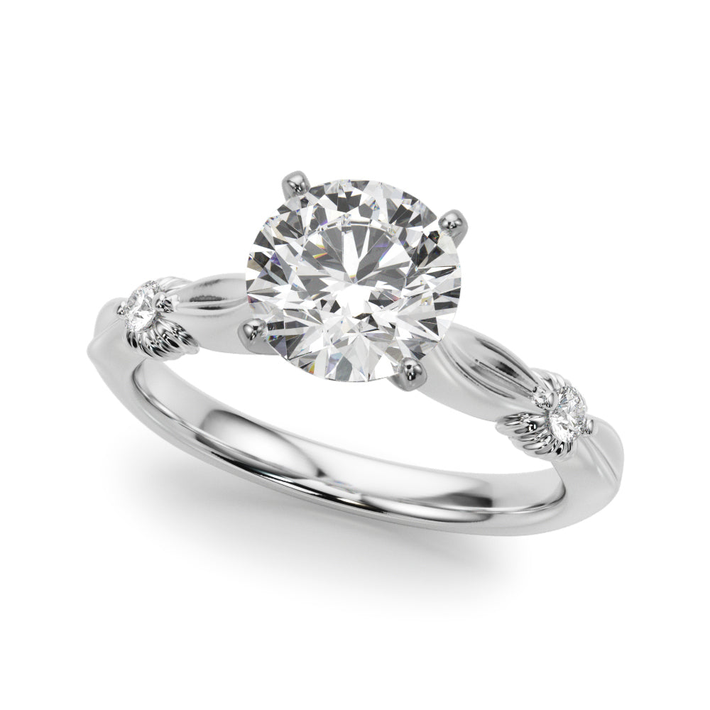 Luxe Infinity Dia Engagement Ring Round Diamond Engagement Ring in 10K/14K gold and platinum with certified lab-grown or natural diamonds