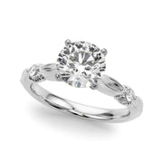 Luxe Infinity Dia Engagement Ring Round Diamond Engagement Ring in 10K/14K gold and platinum with certified lab-grown or natural diamonds