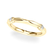 Infinity Half Eternity Ring in 10K/14K gold and platinum with certified lab-grown or natural diamonds