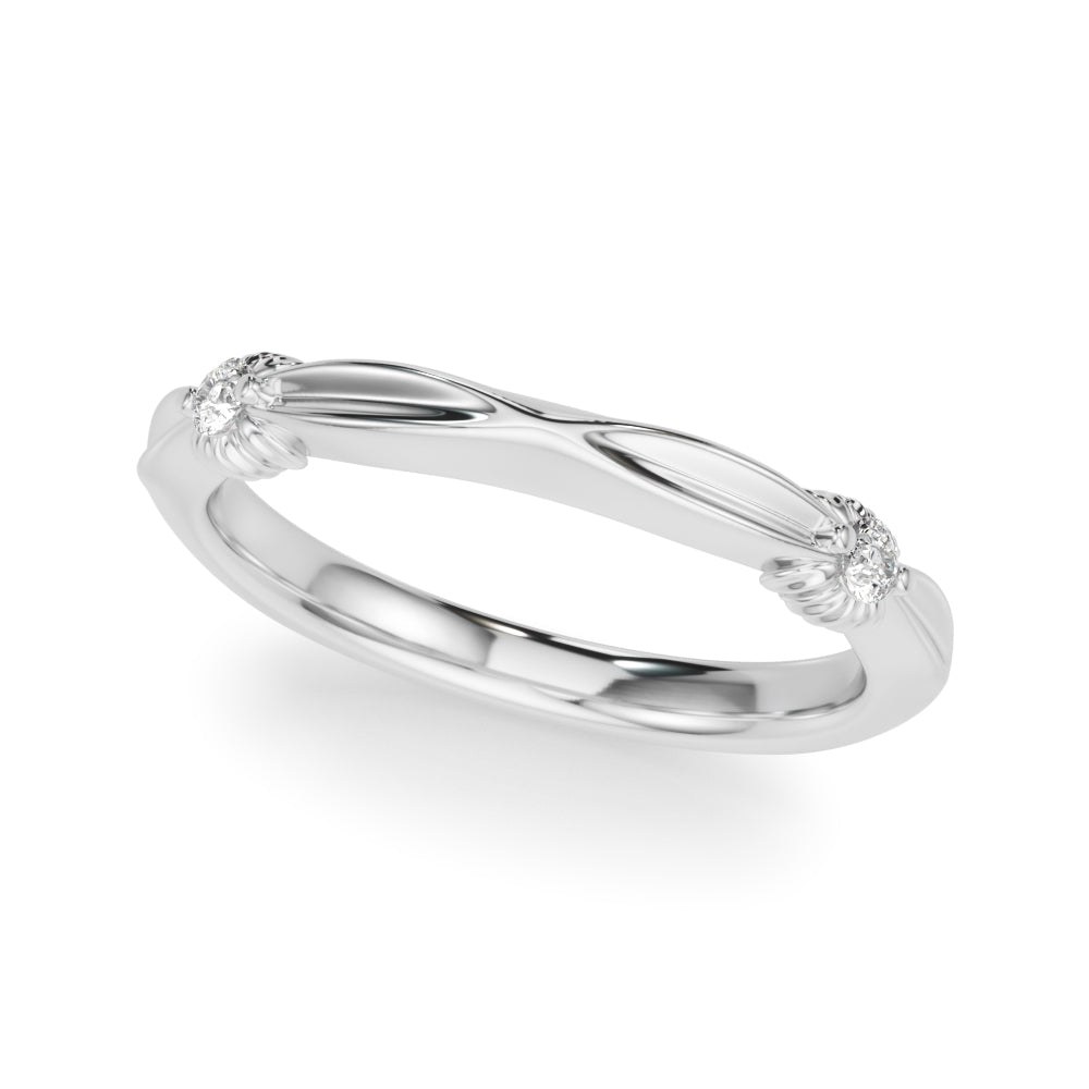Infinity Half Eternity Ring in Gold & Platinum