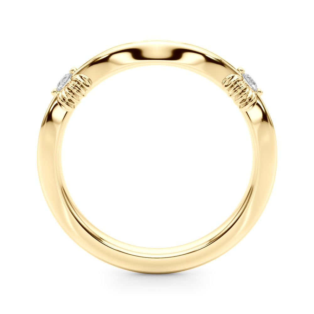 Infinity Half Eternity Ring in Gold & Platinum