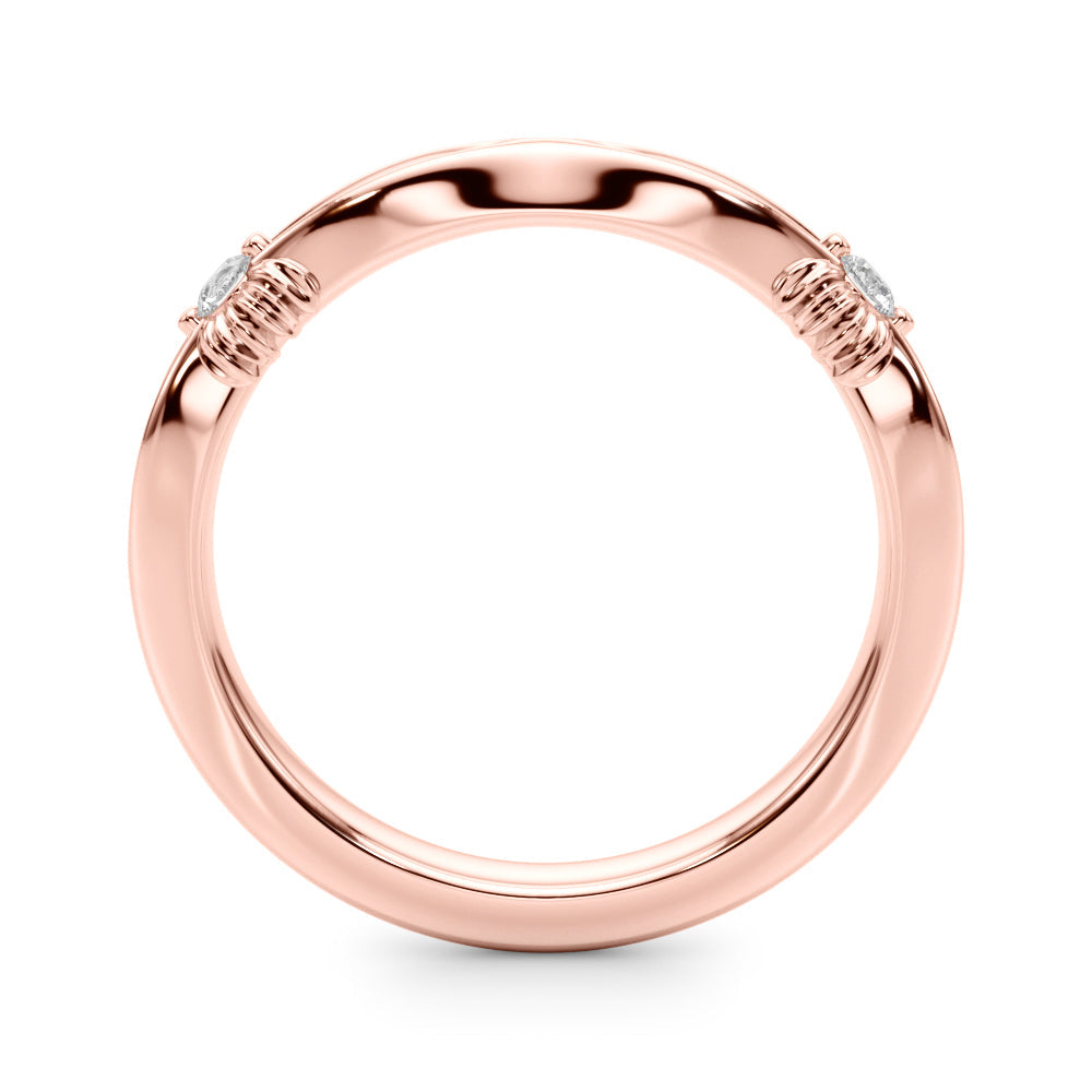 Infinity Half Eternity Ring in Gold & Platinum